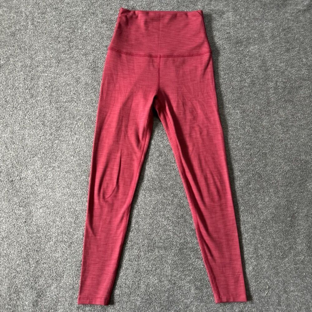 Beyond Yoga ribbed Leggings Red Women’s Size XS Gym Workout 23” inseam